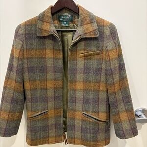 Lauren Ralph Lauren Multicolor Plaid Wool Jacket